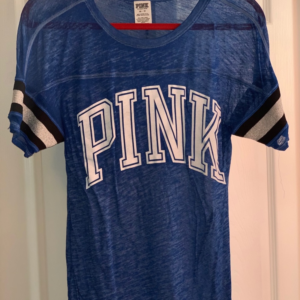Victoria’s Secret PINK Short sleeved blue t-shirt